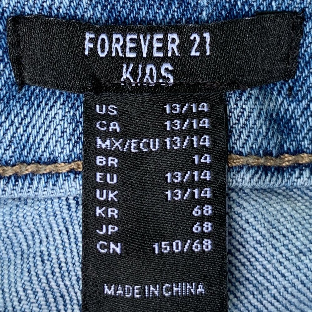Forever 21 Kids Mid Rise Flare Jeans Sz 13-14 - Picture 13 of 16
